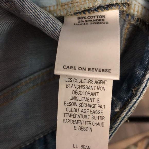 LL Bean skinny light wash denim Jean Sz4 - Picture 2 of 4